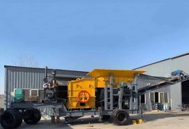 移动破碎通料机